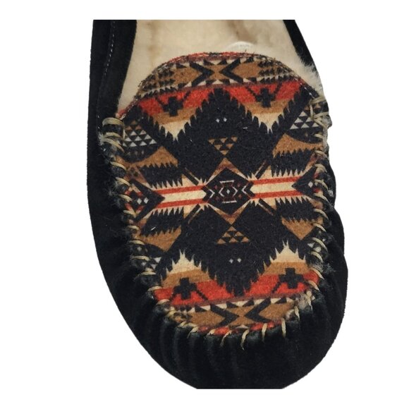 Pendleton Nehalem Genuine Shearling Lined Slippers Aztec Moccasin - Picture 4 of 13